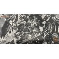 プレイマット『[超CSVI](モノクロ)ヴァルキリアス・武者・ムサシ「弐天」』【サプライ】{-}