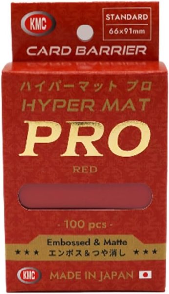 画像1: KMCハイパーマットプロ レッド 100枚 (66×91)【サプライ】{-} (1)